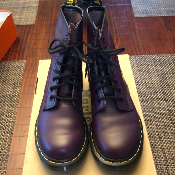 purple dr martens size 6